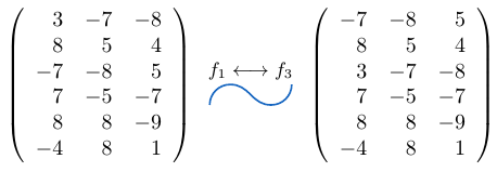 Intercambio de Filas de una matriz | totumat.com