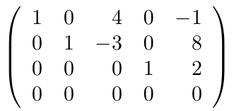Matriz escalonada reducida | totumat.com
